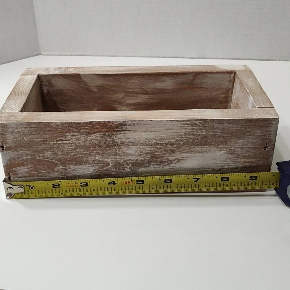 Pair of Solid Wood Rectangular Decor Boxes ( set of 2) - Picture 5 of 8